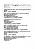 PMG201C - Managing project risk and changes questions and answers&period;