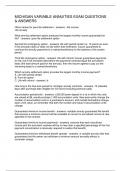 MICHIGAN VARIABLE ANNUITIES EXAM QUESTIONS & ANSWERS
