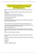 Certified Medical-Surgical Registered Nurse EXAM LATEST WITH QUESTIONS AND CORRECT ANSWERS&vert;GRADED A&plus;