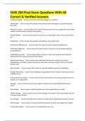 GMS 200 Final Exam Questions With All Correct & Verified Answers