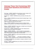 Arkansas Theory Test Cosmetology 2025 Actual Exam Questions and Answers A&plus; Graded