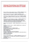 Arkansas Cosmetology Laws 2025 Actual Exam Questions and Answers A&plus; Graded&period;
