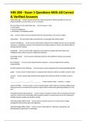MIS 200 - Exam 1 Questions With All Correct & Verified Answers