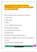 Appraisal Subject Matter Electives  2025&sol;2026 Exam Questions and Answers  &vert; A&plus; Score Assured 