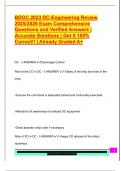 BDOC 2023 DC-Engineering Review  2025&sol;2026 Exam Comprehensive  Questions and Verified Answers &vert;  Accurate Solutions &vert; Get it 100&percnt;  Correct&excl;&excl; &vert; Already Graded A&plus;