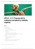 Resumen y respuestas&colon; ATLS - Cap&iacute;tulo 7&colon; Trauma de la columna vertebral y m&eacute;dula espinal