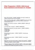 Pillar Preparation &lpar;EXOS&rpar; Exam 2025 &ndash; Actual Exam Questions and Answers &lpar;A&plus; Graded&rpar;