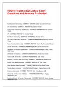 KDCHi Regions 2025 Actual Exam Questions and Answers A&plus; Graded&period;