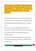 Final Exam for&colon; IS-100&period;C&colon; Introduction to   the Incident Command System&comma; ICS 100  2025&sol;2026 Exam Questions and Answers  100&percnt; Guaranteed Success &vert; Already  Rated A&plus; 