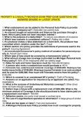 PROPERTY & CASUALTY MICHIGAN EXAM PREP EXAM QUESTIONS AND ANSWERS GRADED A&plus; LATEST UPDATE&period;