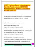 NICET Highway Construction Inspector  Level III Practice Exam 1 2025&sol;2026  Exam Questions Marking Scheme New  Update &vert; A&plus; Rated