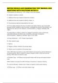 MOTOR VEHICLE LAW EXAMINATION TEST MANUAL 2025 QUESTIONS WITH SOLUTIONS RATED A&plus;