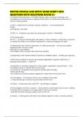MOTOR VEHICLE LAW GPSTC EXAM SCRIPT 2025 QUESTIONS WITH SOLUTIONS RATED A&plus;