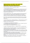MOTOR VEHICLE LAW GPSTC TEST PAPER 2025 QUESTIONS WITH SOLUTIONS RATED A&plus;