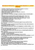 MICHIGAN PERSONAL LINES EXAM GRADED A&plus; LATEST UPDATE&period;