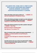 HALLMARK FINAL EXAM &vert; 2025 ULTIMATE EXAM WITH ACTUAL QUESTIONS AND CORRECT VERIFIED ANSWERS&period; GUARANTEED CERTIFICATION SUCCESS&period; A&plus; GRADED 