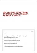 HSC 4624 EXAM 3 STUDY GUIDE QUESTIONS WITH ALL CORRECT ANSWERS&comma; SCORED A&plus;