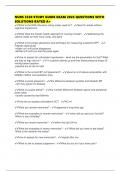 NURS 3320 STUDY GUIDE EXAM 2025 QUESTIONS WITH SOLUTIONS RATED A&plus;