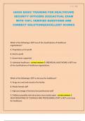 IAHSS BASIC TRAINING FOR HEALTHCARE SECURITY OFFICERS 2025&vert;ACTUAL EXAM WITH 100&percnt; VERIFIED QUESTIONS AND CORRECT SOLUTIONS&vert;EXCELLENT SCORES