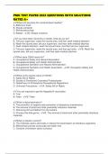 PMU TEST PAPER 2025 QUESTIONS WITH SOLUTIONS RATED A&plus;