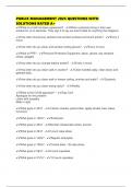 PUBLIX MANAGEMENT 2025 QUESTIONS WITH SOLUTIONS RATED