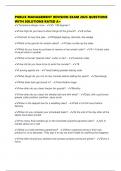 PUBLIX MANAGEMENT REVISION EXAM 2025 QUESTIONS WITH SOLUTIONS RATED