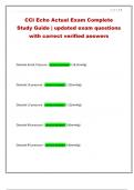 CCI Echo Actual Exam Complete Study Guide &vert; updated exam questions with correct verified answers