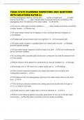 TEXAS STATE PLUMBING INSPECTORS 2025 QUESTIONS WITH SOLUTIONS RATED A&plus;