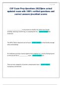 CSP Exam Prep Questions 2025&vert;new actual updated exam with 100&percnt; verified questions and correct answers &vert;excellent scores