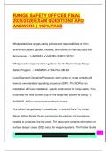 RANGE SAFETY OFFICER FINAL  2025&sol;2026 EXAM QUESTIONS AND  ANSWERS &vert; 100&percnt; PASS