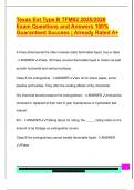 Texas Ext Type B TFM02 2025&sol;2026  Exam Questions and Answers 100&percnt;  Guaranteed Success &vert; Already Rated A&plus; 