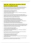 NUR 206 - HESI Review Questions With All Correct & Verified Answers