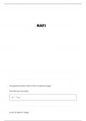 NAFI CFEI QUESTIONS AND VERIFIED ANSWERS