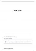 NURSING 2220 FINAL QUESTIONS AND VERIFIED ANSWERS