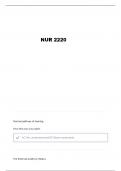 NUR 2220 ASSESSMENT EARS&comma; NOSE&comma; MOUTH&comma; SINUSES&comma; AND THROAT QUESTIONS AND VERIFIED ANSWERS