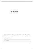 NUR 2220 HEALTH ASSESSMENT FINAL EXAM QUESTIONS AND VERIFIED ANSWERS