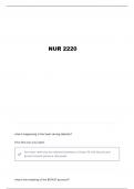 NUR 2220 EXAM 3 QUESTIONS AND VERIFIED ANSWERS