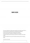 NUR 2220 CARDIAC AND PERIPHERAL VASCULAR ASSESSMENT QUESTIONS AND VERIFIED ANSWERS