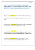 TEAS ANATOMY & PHYSIOLOGY&vert;ACTUAL EXAM WITH 100&percnt; VERIFIED QUESTIONS AND CORRECT SOLUTIONS&vert;EXCELLENT SCORES