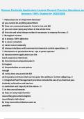 Kansas Pesticide Applicators License &ndash; General Practice Questions and Answers &vert; 100&percnt; Graded A&plus; &vert; 2025&sol;2026 Edition