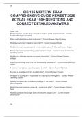 CIS 105 MIDTERM EXAM COMPREHENSIVE GUIDE NEWEST 2025 ACTUAL EXAM 150&plus; QUESTIONS AND CORRECT DETAILED ANSWERS