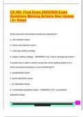 CS 302- Final Exam 2025&sol;2026 Exam  Questions Marking Scheme New Update  &vert; A&plus; Rated 