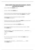 SMWW FINAL GARRETT EXAM UPDATED QUESTIONS AND  ANSWERS 