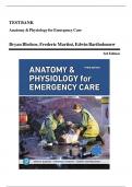 Test Bank For Anatomy and Physiology for Emergency Care&comma; 3rd Edition By Bledsoe&vert; Verified Chapter's 1 - 20 &vert; Newest Edition