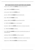 BMT EXAM REVIEW UPDATED QUESTIONS AND ANSWERS
