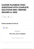 MASTER PLUMBING WSSC QUESTIONS WITH COMPLETE SOLUTIONS 100&percnt; VERIFIED GRADED A&plus; 2025