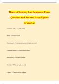 Honors Chemistry Lab Equipment Exam Questions And Answers Latest Update Graded A&plus;