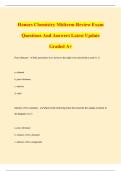Honors Chemistry Midterm Review Exam Questions And Answers Latest Update Graded A&plus;