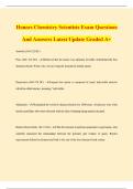 Honors Chemistry Scientists Exam Questions And Answers Latest Update Graded A&plus;