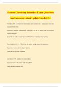Honors Chemistry Scientists Exam Questions And Answers Latest Update Graded A&plus;